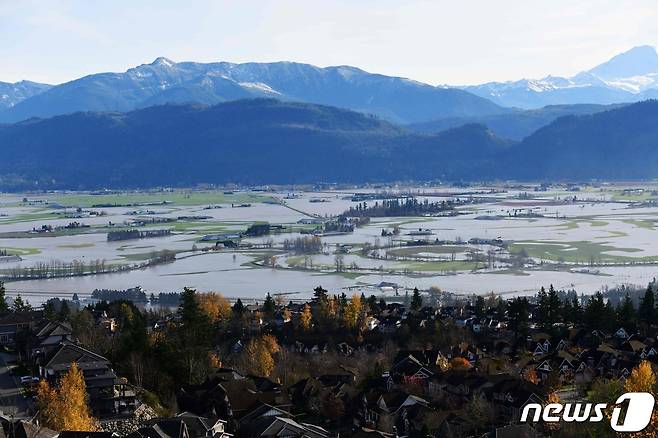 17일 캐나다 브리티시컬럼비아주에 대규모 홍수가 발생했다. © AFP=뉴스1