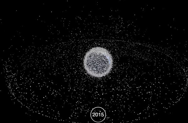 2015년 현재 지구위를 돌고 있는 우주쓰레기. 사진=유튜브 스튜어트 그레이