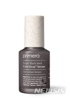[서울=뉴시스]프리메라 '슈퍼 블랙씨드 콜드-드랍™ 세럼'. (사진출처: 프리메라 홈페이지 캡쳐) 2021.11.19.
