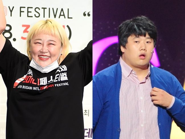 개그우먼 홍윤화(왼쪽)와 개그맨 김태원이 '맛있는 녀석들'에 합류한다. OSEN DB, KBS 제공