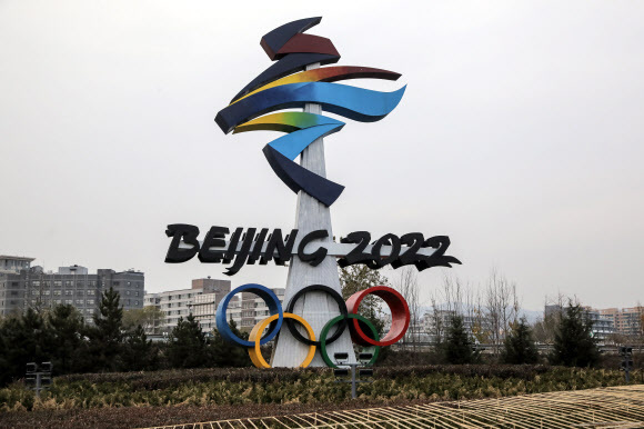 2022 베이징 동계올림픽 로고. 베이징=EPA연합