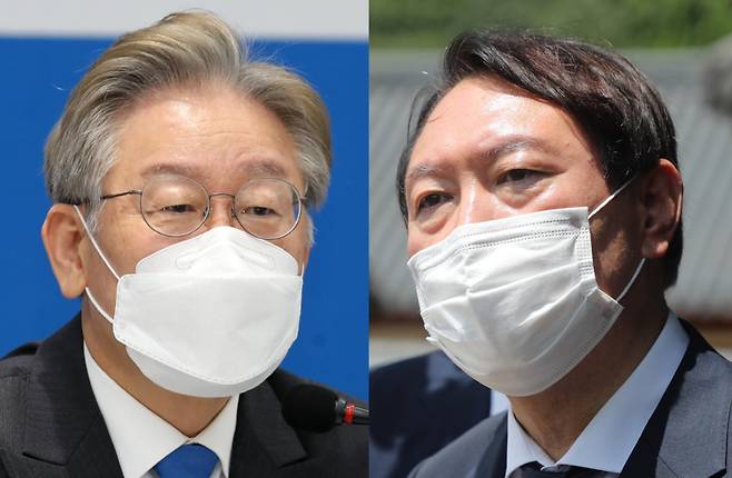 이재명 더불어민주당 대선 후보(왼쪽)와 윤석열 국민의힘 대선 후보 ⓒ연합뉴스