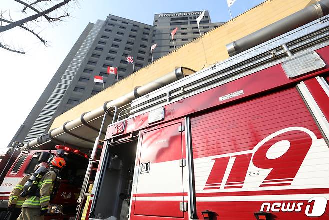 지난해 1월26일서울 중구 장충동 그랜드 엠배서더 호텔 모습(자료사진) 2020.1.26/뉴스1 © News1 이동해 기자