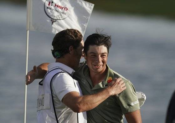 히어로 월드 챌린지에서 우승한 빅토르 호블란. [AP=연합뉴스]