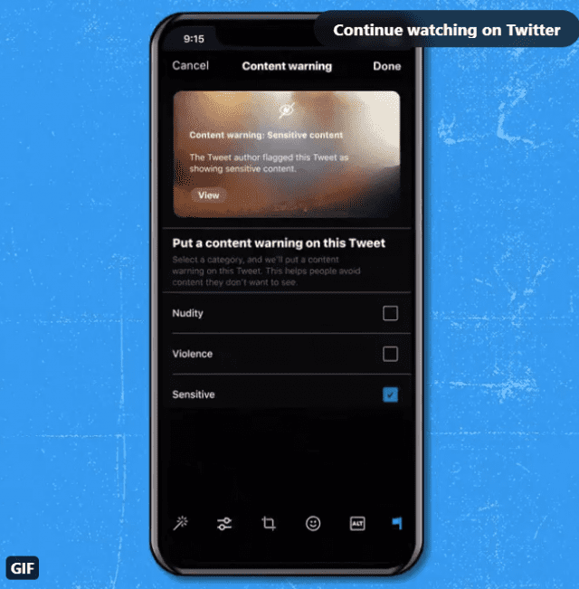 트위터 민감 콘텐츠 경고 기능