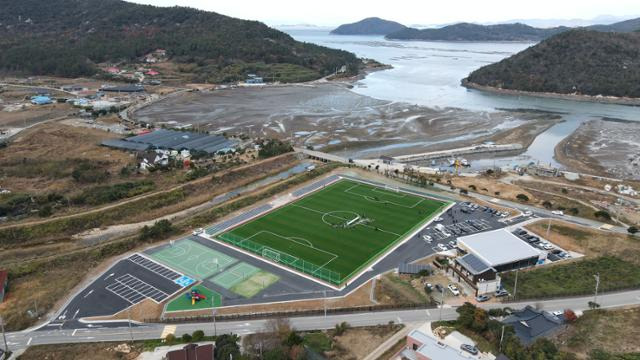 완도 보길면 생활체육공원 전경