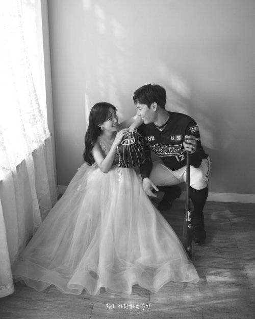 KT 송민섭, 이소희 씨.

사진제공 | KT 위즈