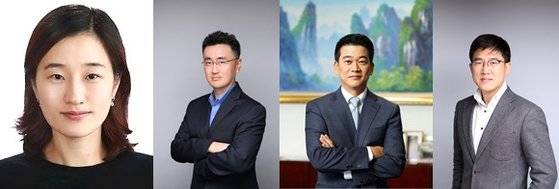 9일 삼성전자 임원 인사에서 40대 부사장으로 승진한 홍유진(왼쪽부터), 손영수, 신승철, 박찬익 부사장. [사진 삼성전자]