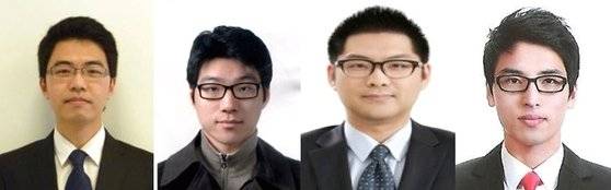 9일 삼성전자 임원 인사에서 30대 임원으로 발탁된 박성범(왼쪽부터), 김경륜, 소재민, 심우철 상무. [사진 삼성전자]