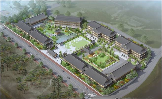 공주시 고마나루 인근에 들어 설 '한옥형 숙박시설-한옥복합문화콘도' 조감도.