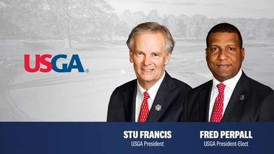 USGA의 현 회장인 스튜어트 프랜시스와 차기 회장으로 선출된 프레드 퍼폴./USGA 홈페이지
