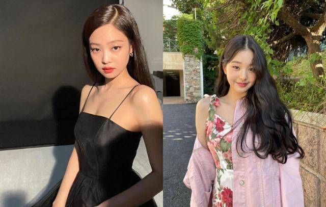 블랙핑크 제니와 아이브 장원영은 연예계 대표 고양이상, 토끼상 스타다. 제니·장원영 SNS