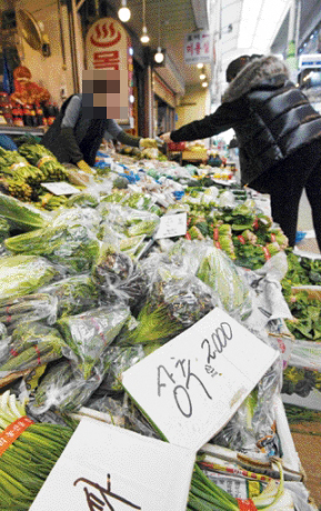 근 10년 만에 지난달 소비자 물가가 최고치로 치솟는 등 인플레이션으로 가계 주름이 깊어지고 있는 가운데 12일 서울의 한 시장에서 시민이 장을 보고 있다.박윤슬 기자 seul@seoul.co.kr