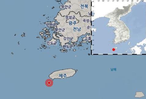 - 14일 오후 5시19분 제주 서귀포시 서남서쪽 41km 해역에서 규모4.9 지진이 발생했다. 2021.12.14  기상청홈페이지 캡쳐