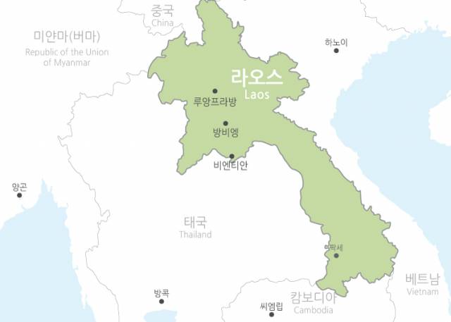 라오스 루앙프라방 위치
