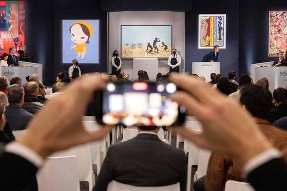 11월 18일 뉴욕 소더비 경매 현장. [AFP=연합뉴스]