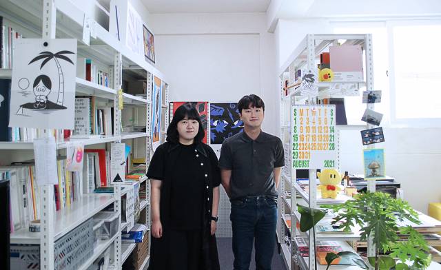 노네임프레스의 박수연, 장영웅 디자이너/사진=구선아기자