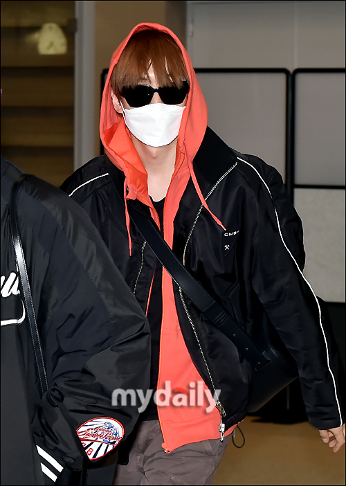 Idol Group Monsta X (MONSTA X) Democratic reform is entering Incheon International Airport on the 20th after the promotion at United States of America.I went to the Democratic reform, United States of America promotionThe airport fashion is full of coolness