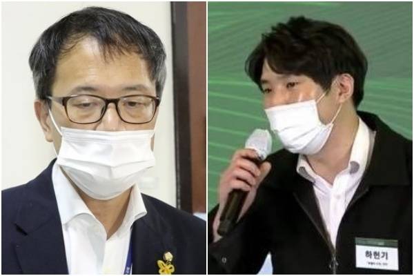 더불어민주당&nbsp;박주민&nbsp;최고위원(왼쪽)과 하헌기 청년대변인. 연합뉴스, 페이스북