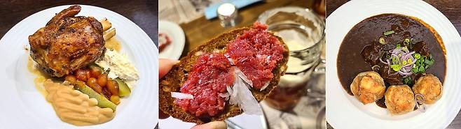 콜레노, 타르타르, 굴라쉬(왼쪽부터) [사진/진성철 기자]