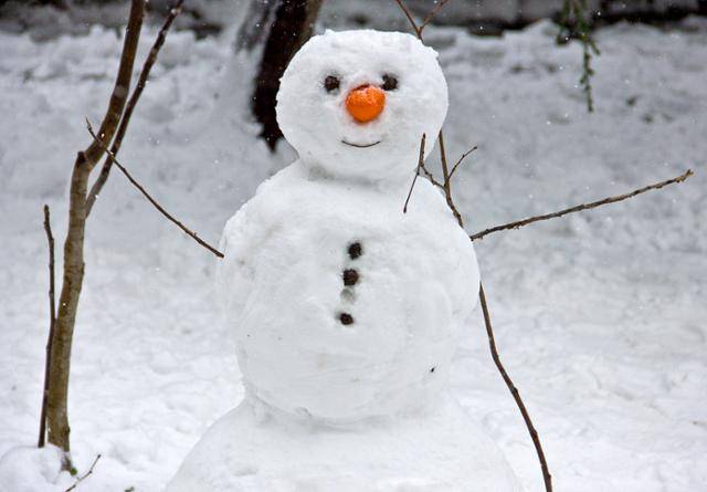 눈사람에 돌을 넣어 만들어도 남을 해치려는 의도가 없으면 법적으로 고의나 과실이 인정되지 않는다. 게티이미지뱅크