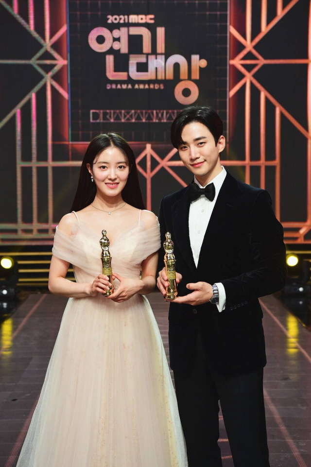 '2021 MBC 연기대상' 이세영(좌), 이준호 / 사진=MBC 제공