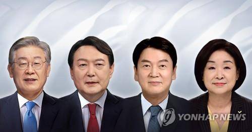 2022 대통령선거 후보 4인 (PG) [홍소영 제작] 사진합성·일러스트