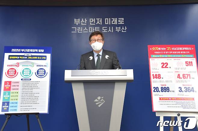 기자회견 장면(부산시 제공)© 뉴스1