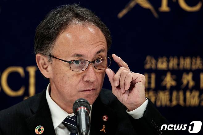 다마키 데니 오키나와현 지사. © AFP=뉴스1
