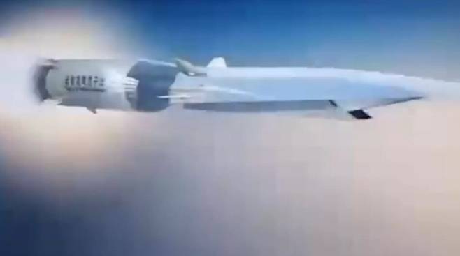 지난해 12월 국방과학연구소가 공개한 초고속 발사체 시험 모델인 하이코어(Hycore). 국방과학연구소 홍보 영상 갈무리