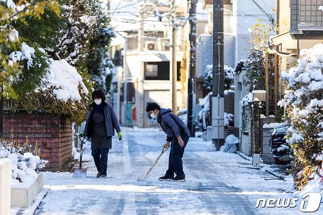일본 도쿄의 2022년 1월 7일 거리 모습. © AFP=뉴스1