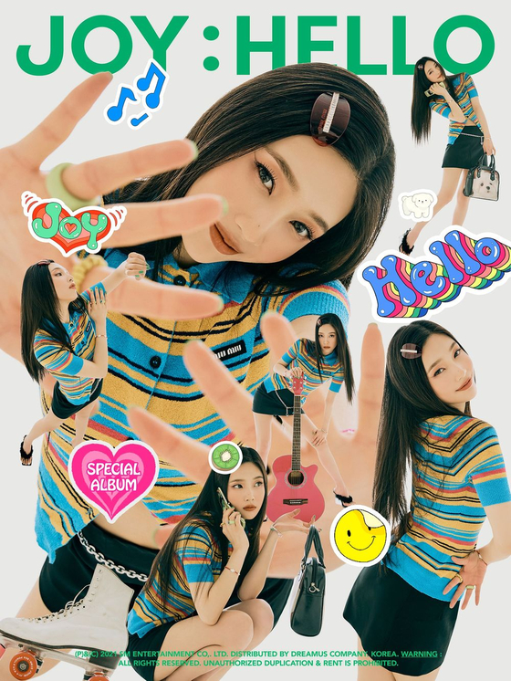 Y2K fashion has been a recurring concept among K-pop acts recently, such as girl group Red Velvet's Joy for her solo EP ″Hello,″ released in May last year. [SM ENTERTAINMENT]