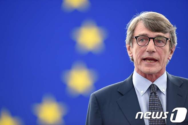 다비드 사솔리 유럽의회 의장이 2022년 1월11일 별세했다. 향년 65세. © AFP=뉴스1 © News1 우동명 기자