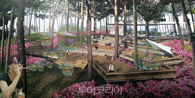 구례 지리산정원 별빛숲정원. 테라스정원, 숲속카페