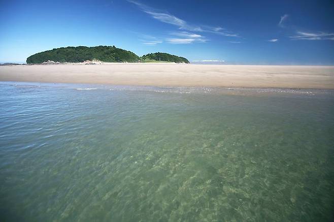 An image of the ocean and sand field on the desert island. (Incheon Tourism Organization)