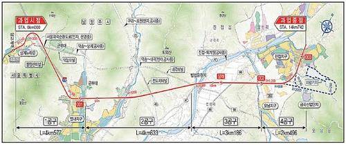 지하철 4호선 연장 진접선 노선도 [남양주시 제공. 재판매 및 DB 금지]