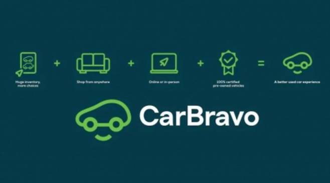 미국 완성차업체 제너럴모터스(GM)가 올해 여름 선보일 중고차 거래 플랫폼 카브라보(CarBravo)의 로고. /GM