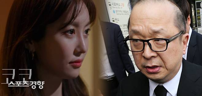 이재환 회장(오른쪽)과 연루설이 돌았던 가수 정체는 이코코였던 것으로 드러났다. 이코코 본인이 이에 대한 해명 입장을 내놔 관심이 쏠렸다. 경향신문 자료사진