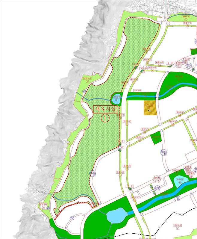 내포신도시 골프장 예정부지 평면도 [예산군 제공. 재판매 및 DB 금지]