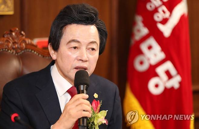 국가혁명당 허경영 대선후보 신년 기자회견 [연합뉴스 자료사진]