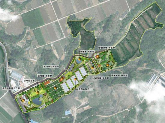 구례군 친환경유기농업복합타운 배치도(사진=구례군 제공)