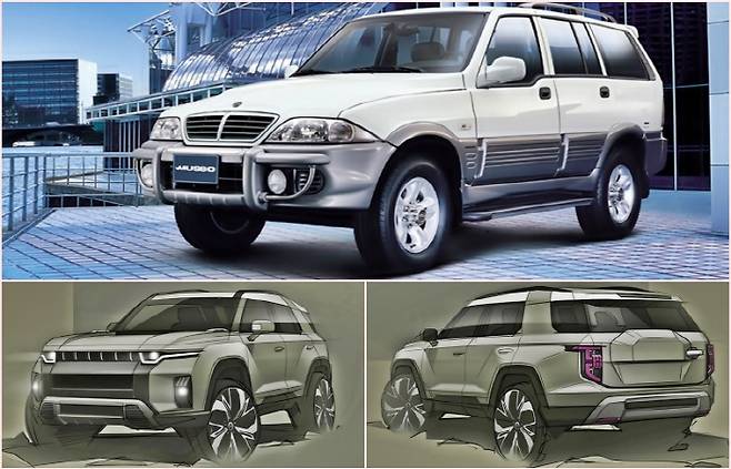 무쏘(위) J100. 쌍용차는 J100을 기반으로 전기차인 U100을 개발하고 있다. [사진 출처 = 매경DB / 쌍용차]