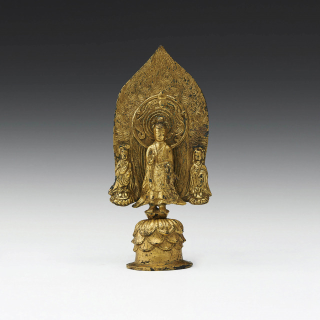 국보 제 72호 ‘계미명금동삼존불입상(癸未銘金銅三尊佛立像)’, 간송미술관 소장. /사진제공=케이옥션