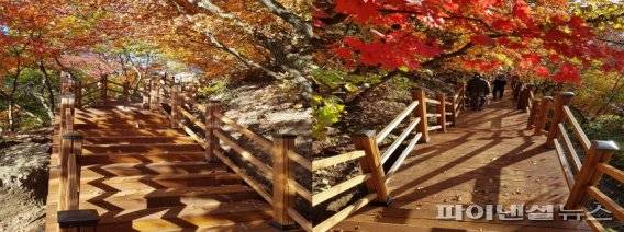 김포 문수산 데크계단 설치완료. 사진제공=김포시