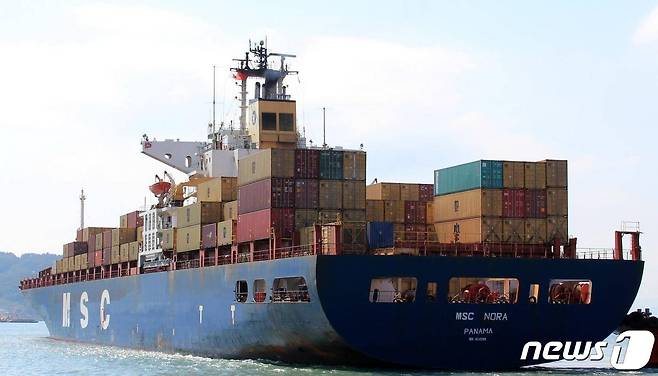 MSC 노라호(MSC NORA)(인천항만공사 제공)2022.1.16/뉴스1 © News1 박아론 기자