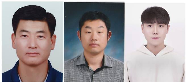 포스코히어로즈에 선정된 김도중·송대웅·이규상씨(왼쪽부터). 포스코청암재단 제공