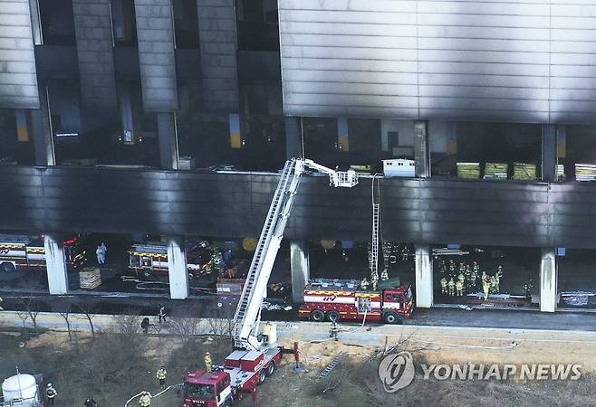 이달 5일 화재가 발생한 경기도 평택 냉공창고 신축 공사현장 [연합뉴스 자료사진]