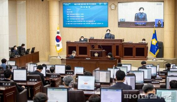안산시의회 제274회 임시회 제1차 본회의. 사진제공=안산시의회