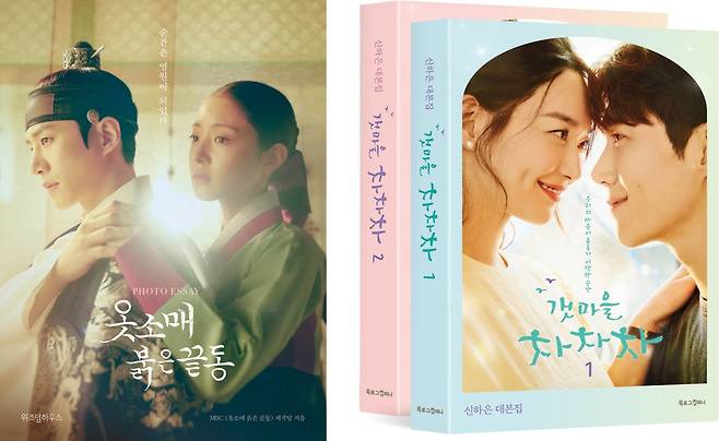 Cover images of “The Red Sleeve” photo essay and “Hometown Cha-Cha-Cha” script (Yes24)