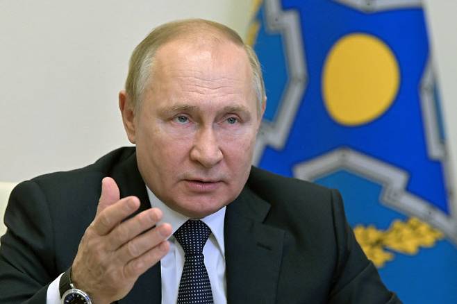 블라디미르 푸틴 러시아 대통령은 우크라이나를 침공하지 않을 것라면서도 인근 국경에 군사력을 배치하고 있다. (사진= AFP)